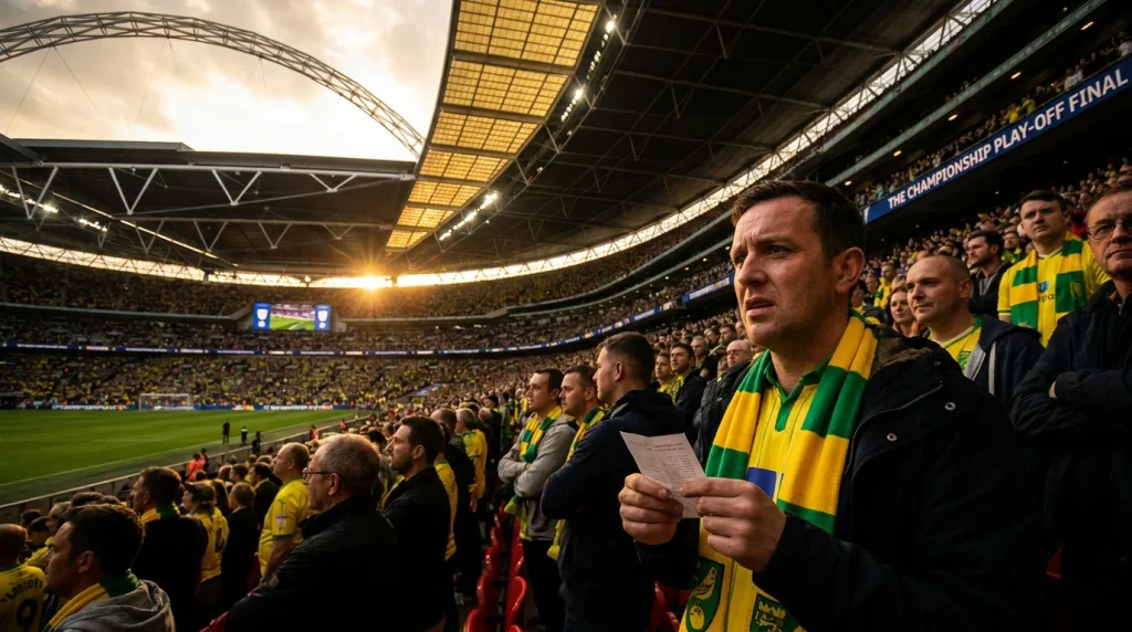 Wembley Stadium packed for the Championship Play-Off Final on promotion final day