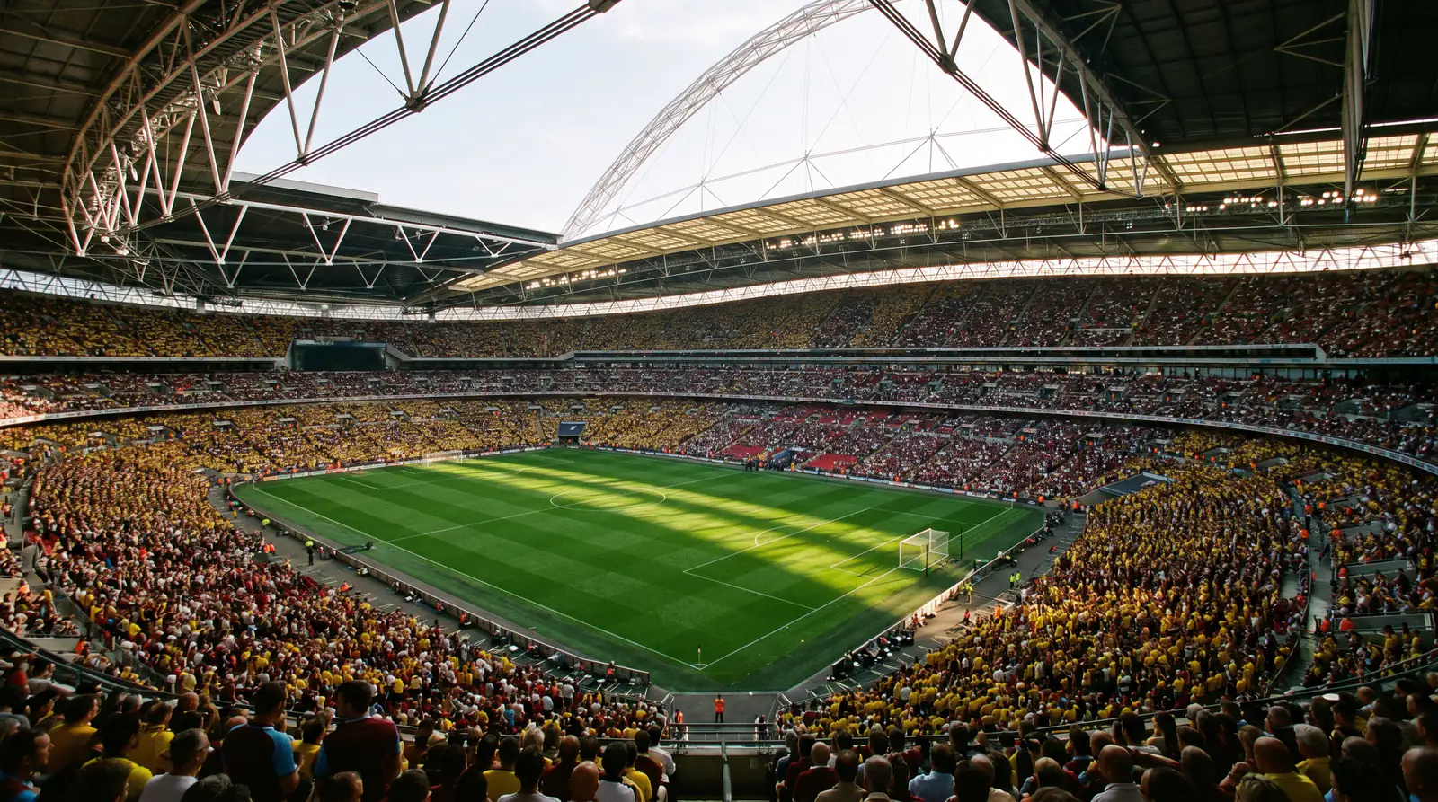 EFL Championship play-off final at Wembley Stadium with full crowd and pitch view