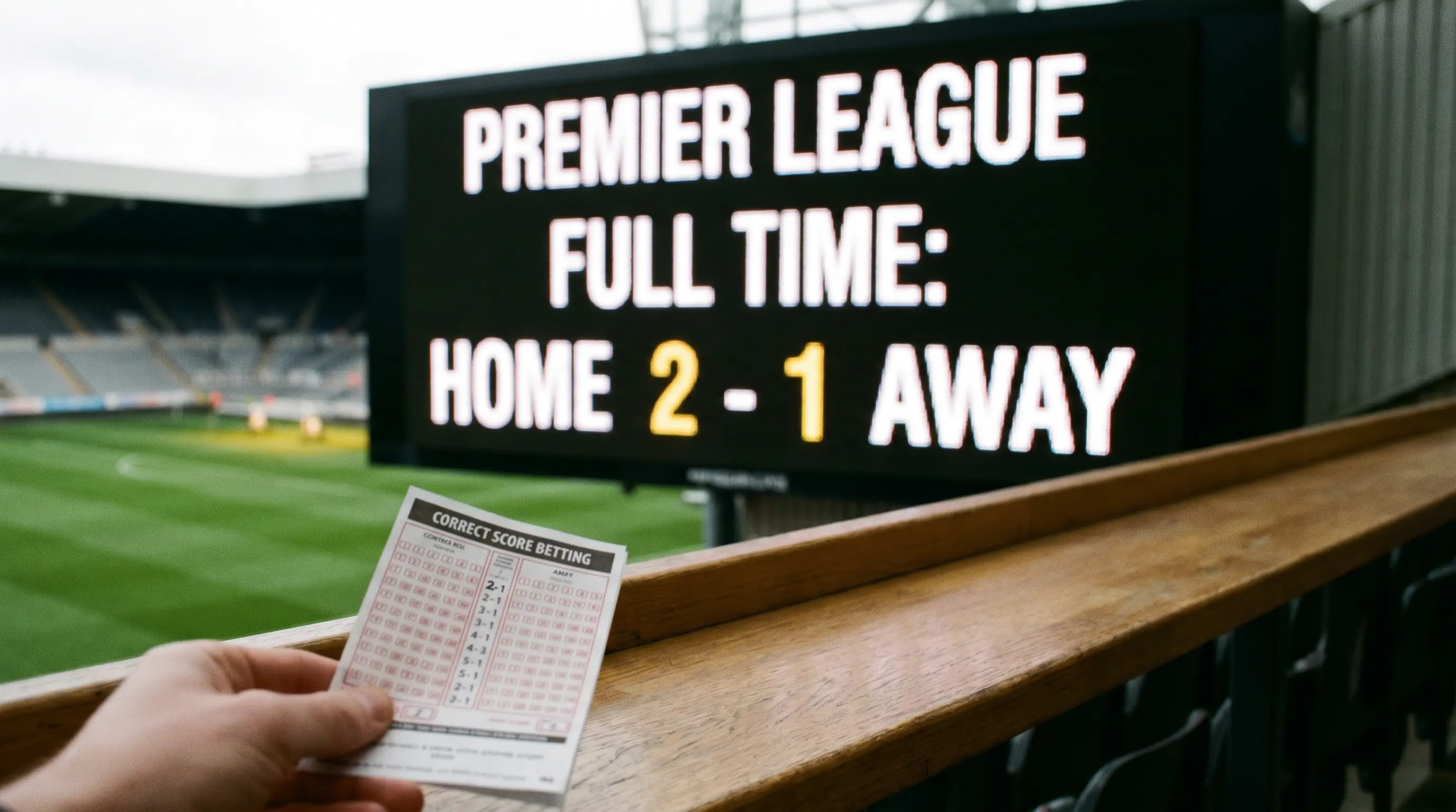 Premier League full-time scoreboard showing a common 2-1 home result