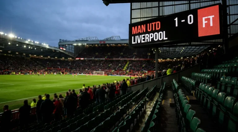 Premier League match scoreboard showing a low final scoreline relevant to correct score markets