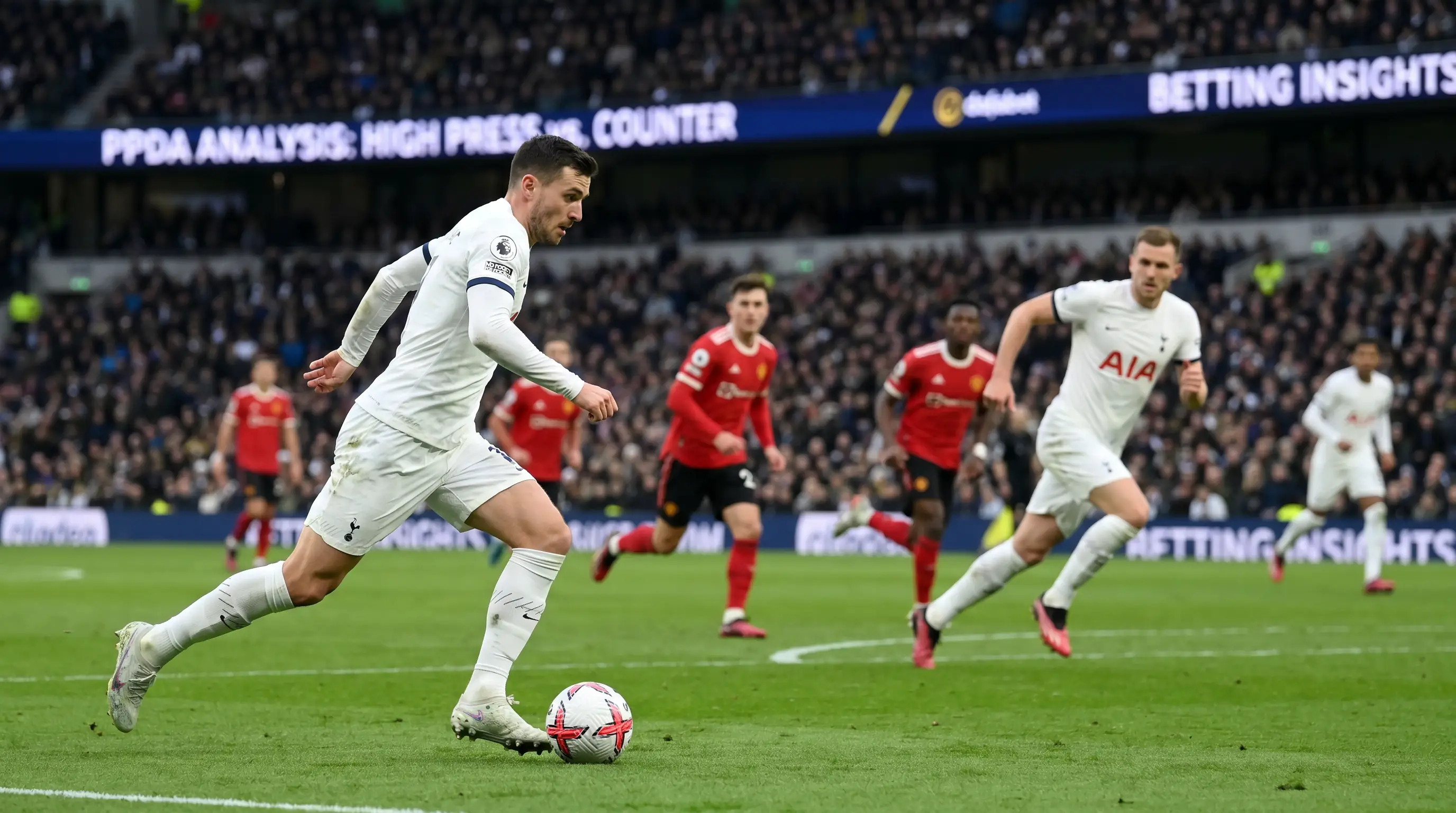 Counter-attacking team breaking quickly past a high-pressing opposition