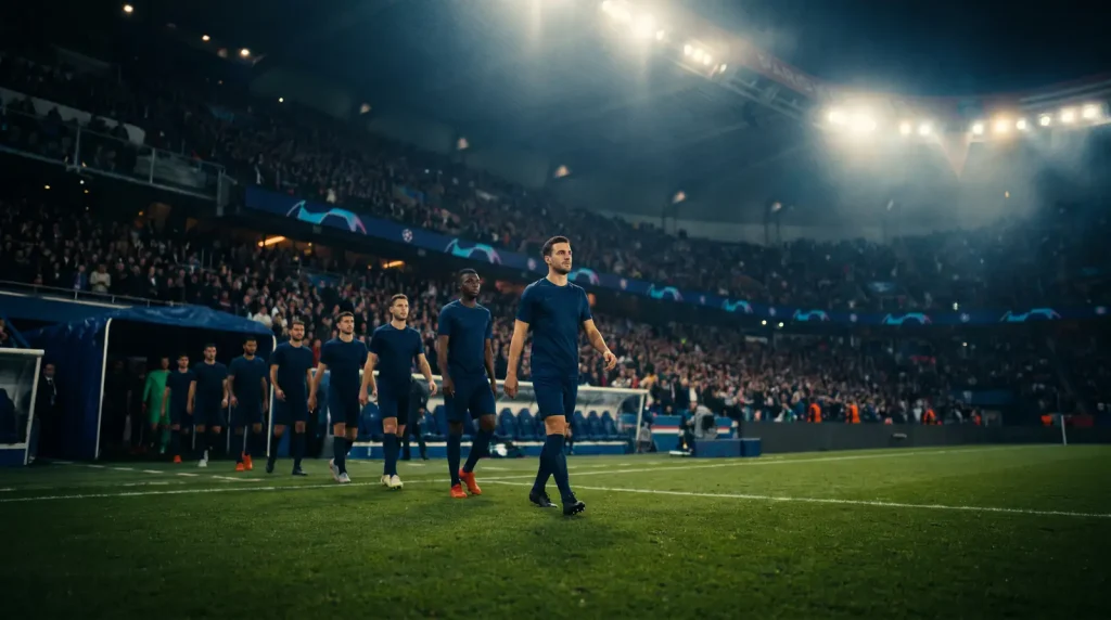 Premier League side walking out for a European night under continental competition floodlights