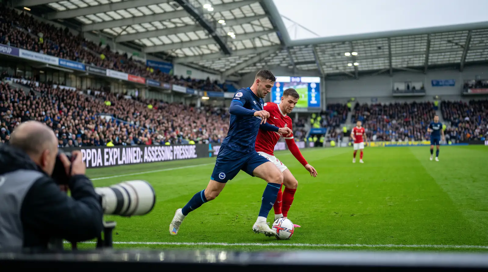 High-pressing Premier League side winning the ball in the opposition half